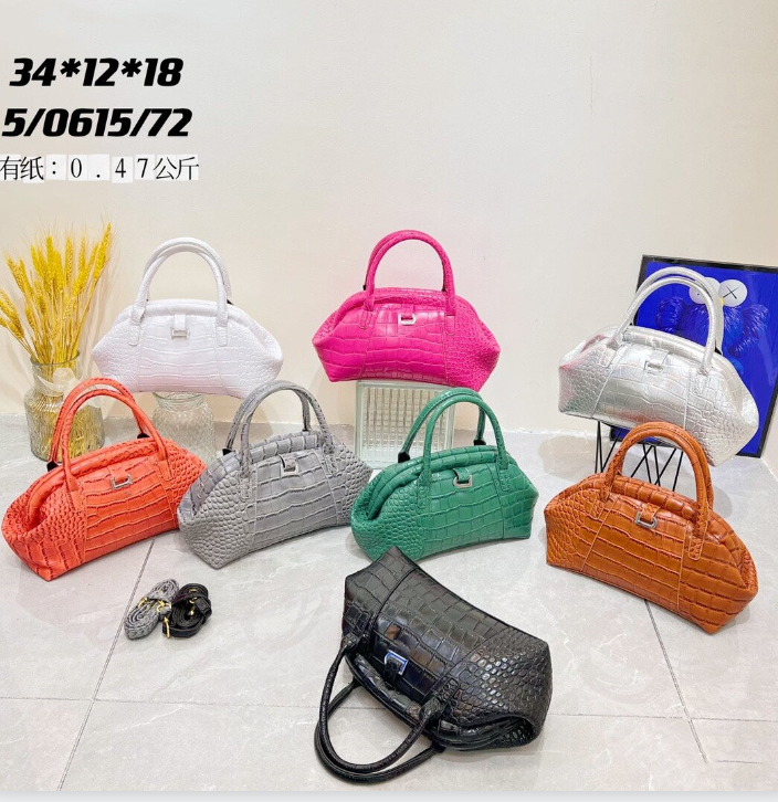 

Fashion Women's top Hourglass Sheath Crocodile Pattern Dumpling Bag Portable Shoulder Messenger Bags, Black