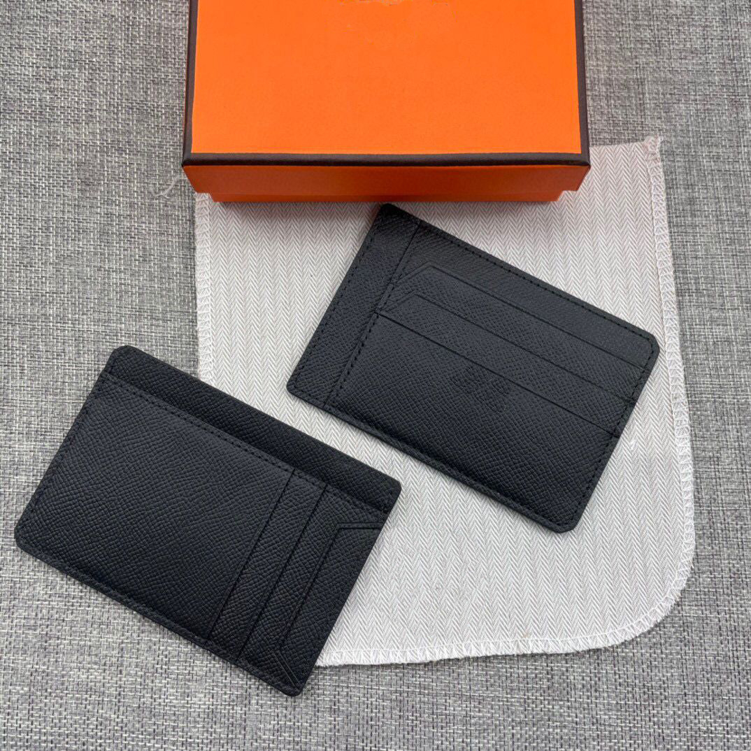 

Genuine Leather Credit Holder Wallet High Quality Classic Designers Men Women Purse New Fashion Business ID Card Holder Purses, Red