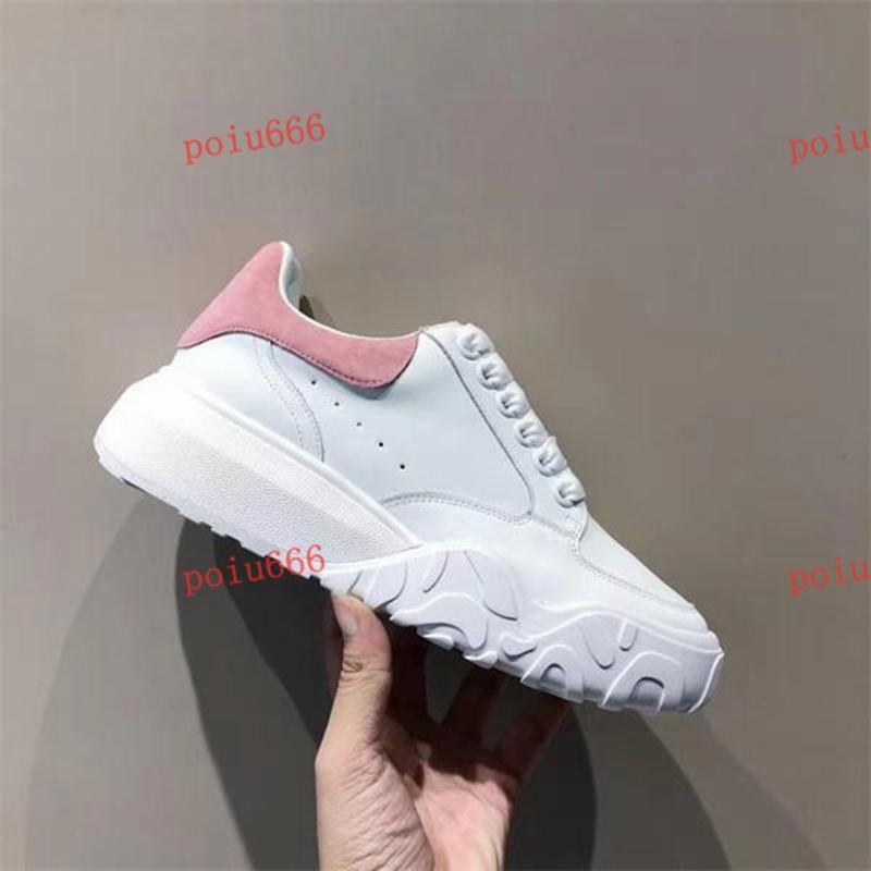

Best plus size sneakers men and women fashion progettista platform sneakers calfskin leather black white casual shoes McQUEENs Alexander ONu