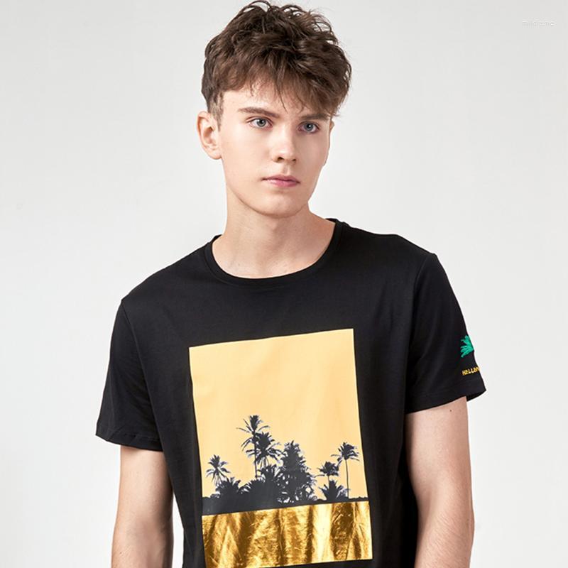 

Men's T-Shirts Summer T-Shirt For Men Tops Tees Short Sleeve Coconut Tree Casual Bottoming Shirt Breathable HW19880137TCOMen's Mild22, Black