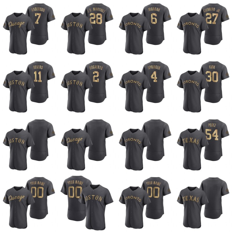 

2022 All-Star Baseball Jersey Tim Anderson Xander Bogaerts Rafael Devers J.D. Martinez George Springer Alek Manoah Vladimir Guerrero Jr. Alejandro Kirk Martin Perez, Tbj custom
