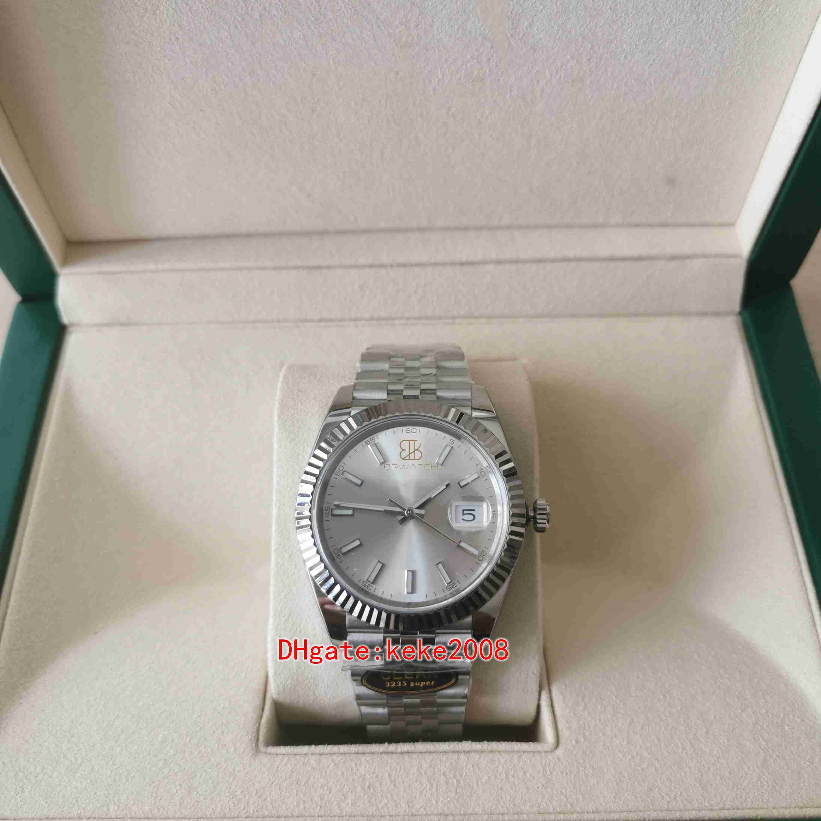 

Clean factory Perfect Mens Watch 41mm 126334 silver Dial Sapphire Glass LumiNova Jubilee strap cal.3235 Movement Mechanical Automatic Watches Men's Wristwatches, Buy box papers