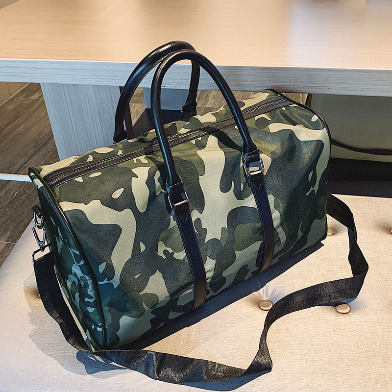 

Wholesale leather shoulder bags simple Oxford outdoor sports fitness backpack street trend camouflage travel bag waterproof wear-resistant fashion handbag, Green-91209