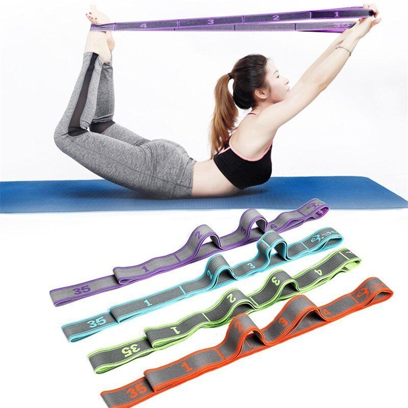 

Yoga Pull Strap Belt Polyester Latex Elastic Latin Dance Stretching Band Loop Yoga Pilates GYM Fitness Exercise Resistance Bands 220812, Pink