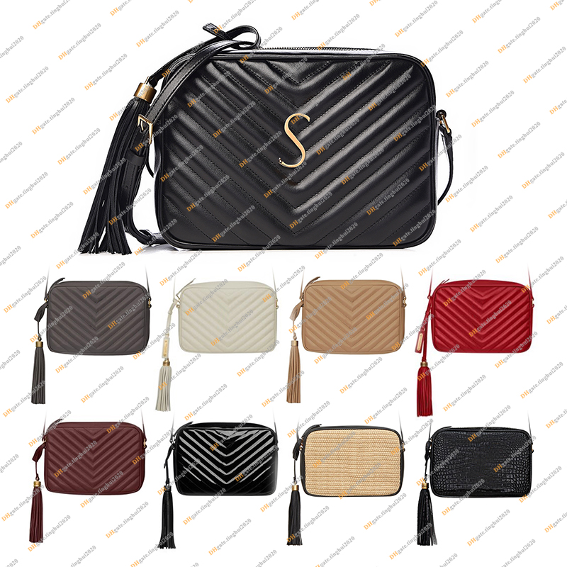 

Ladies Fashion Casual Luxury Designe LOU Quilted Camera Bag Cross body Shoulder Bag TOTE Handbag Top Mirror Quality 612544 Purse Pouch, Red & gold / with dust bag