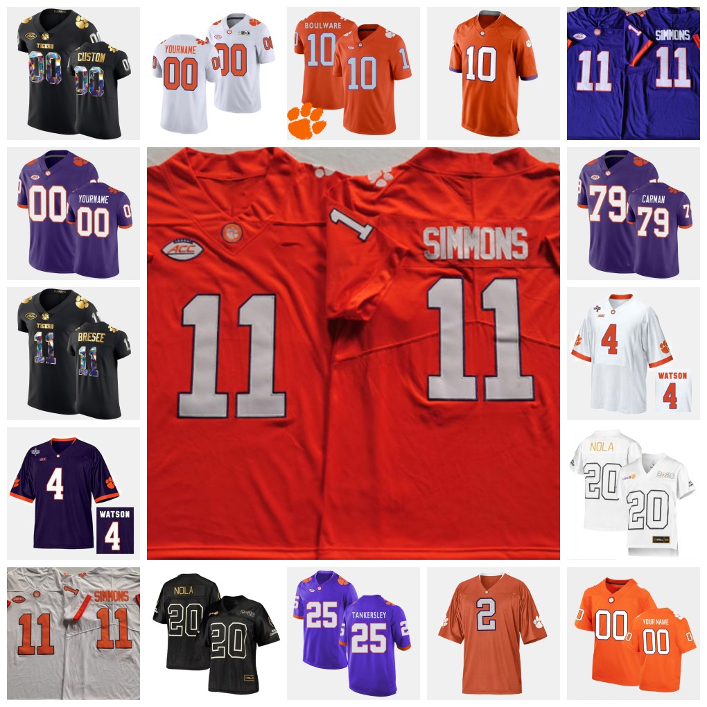 

2022 NCAA Custom Clemson Tigers Stitched Football Jersey 6 Dorian O'Daniel 17 Cornell Powell 75 Mitch Hyatt Dexter Lawrence Greg Huegel DeShaun Watson Hunter Renfrow, White1
