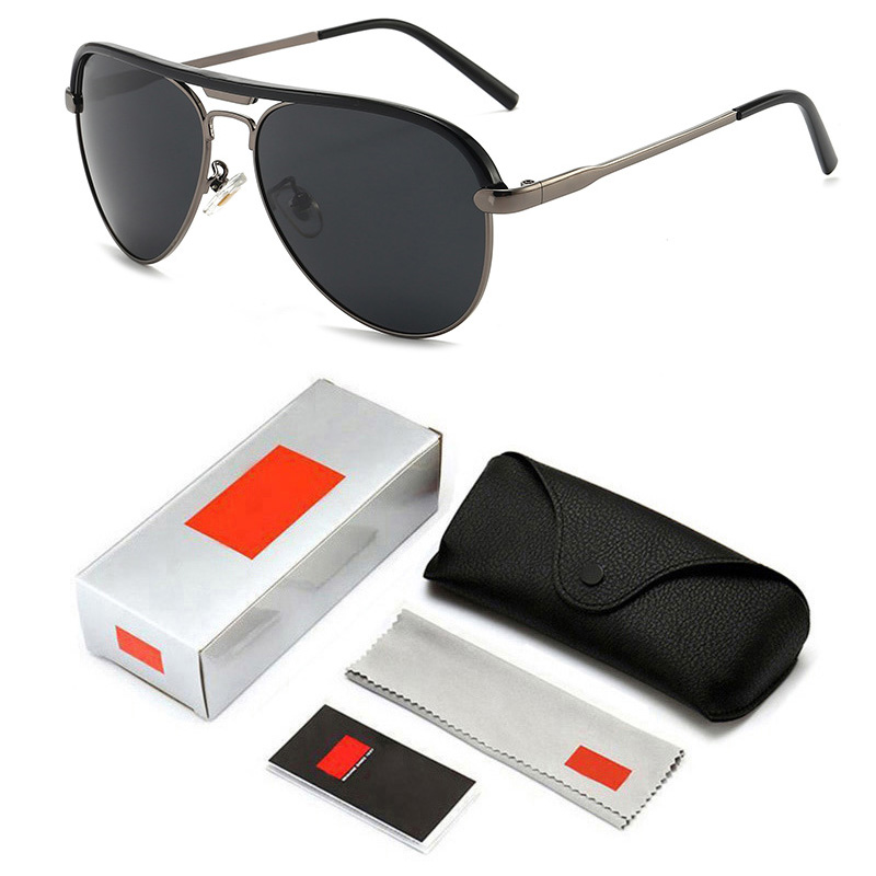 3049 Polarisé UV400 Ray Sungasse Men Color Driver Classic Retro Brand Designer Ban Sun Gernes OCULOS DE SOL AVEC LOGO ET BOX