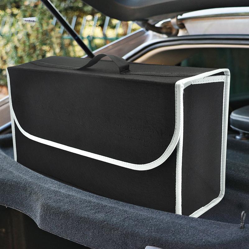 

Car Organizer Trunk Soft Felt Storage Cargo Large Anti Slip Compartment Boot Folding Auto Tool Bag Emergency Box