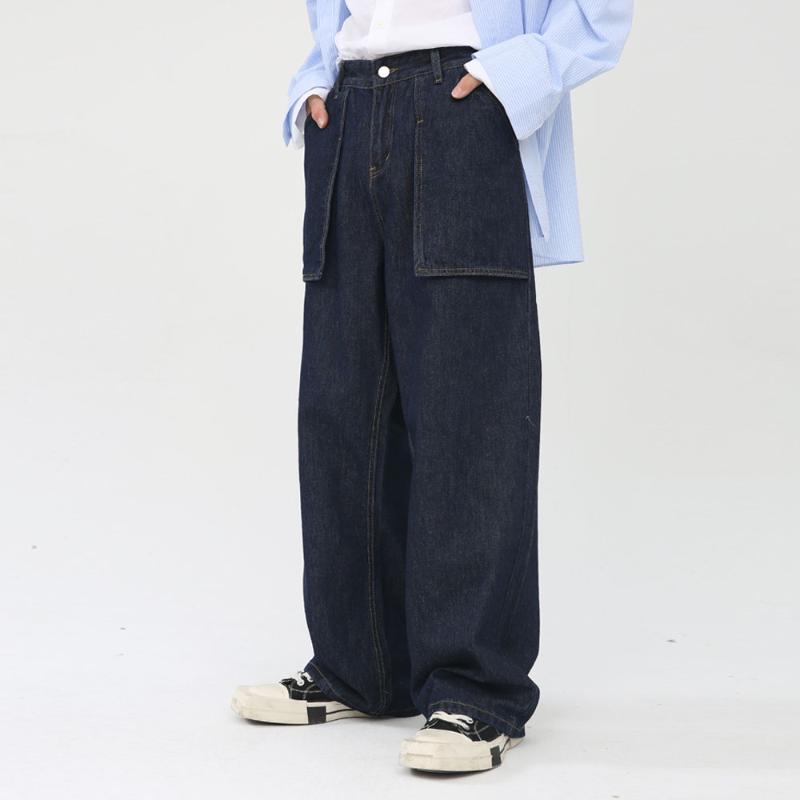 

Men' Jeans Men Oversize Loose Casual Straight Wide Leg Denim Pants Male Korean Trend Pocket Streetwear Fashion Vintage PantsMen, 352