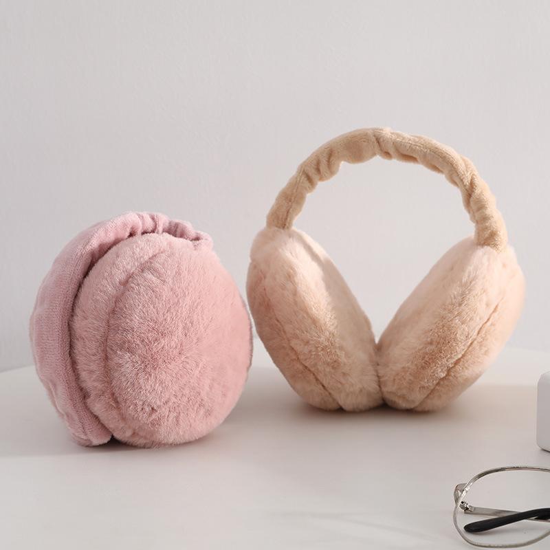

Berets Foldable Plush Earmuffs Soft Warm Headphone Ear-cap Women Outdoor Winter Ear Muffs For Children And Adults AccessoriesBerets, White