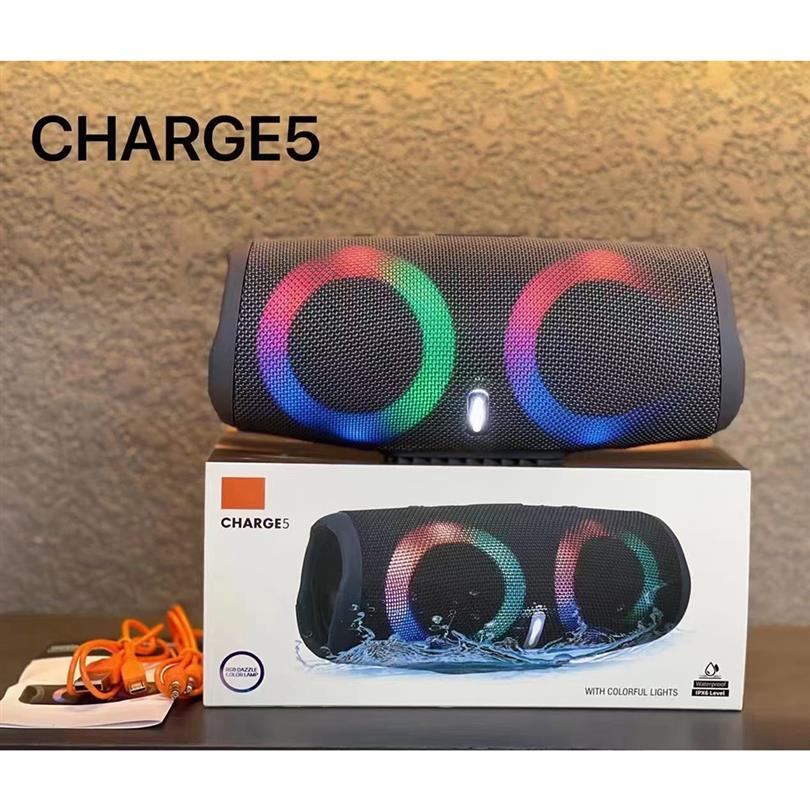 

New Charge 5 Bluetooth Speaker RGB Portable Mini Wireless Outdoor Waterproof Subwoofer Speakers Support TF USB Card318q
