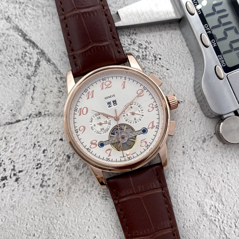 

2023 New mens watches tourbillon Five stitches automatic Mechanical watch designer high quality European Top luxury brand leather strap Fashion Gift style one