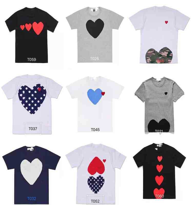 

Fashion Mens Play t Shirt Cdg Designer Red Heart Commes Casual Women s Des Badge Garcons High Quanlity Ts Cotton Embroidery11, Lavender
