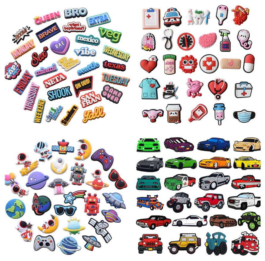 

Shoe Parts Accessories Shoes 2Lots Mexican Inspire Decorations Charms Jibitz For Croc Soft Rubber Clog Wristband Charm Buckle Buttons Part