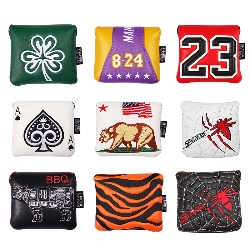 

PU Leather Golf Club Headcover for Square Large Mallet Putter Covers