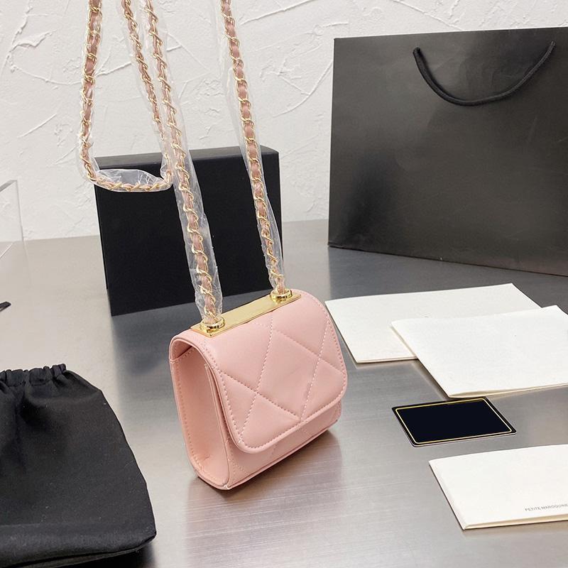 

Womens Mini Vanity With Classic Flap Bags Quilted Gold Chain Cross Body Trunk Lambskin Trendy Top Leather, Customize