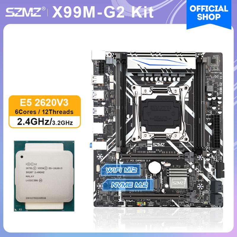 

Motherboards X99M-G2 Motherboard Kit X99 And Processor Xeon E5 2620 V3 Support DDR4 NVMe M.2 2620V3 SetMotherboards