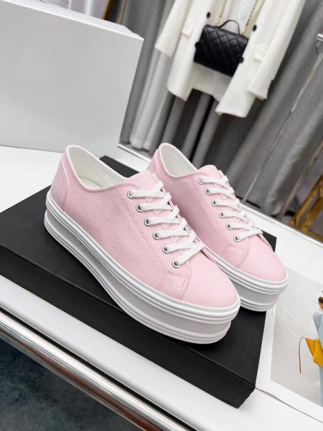 

Designer 2022 summer new women s shoes flat-bottom thick-soled high sports casual canvas small white shoe, Chocolate