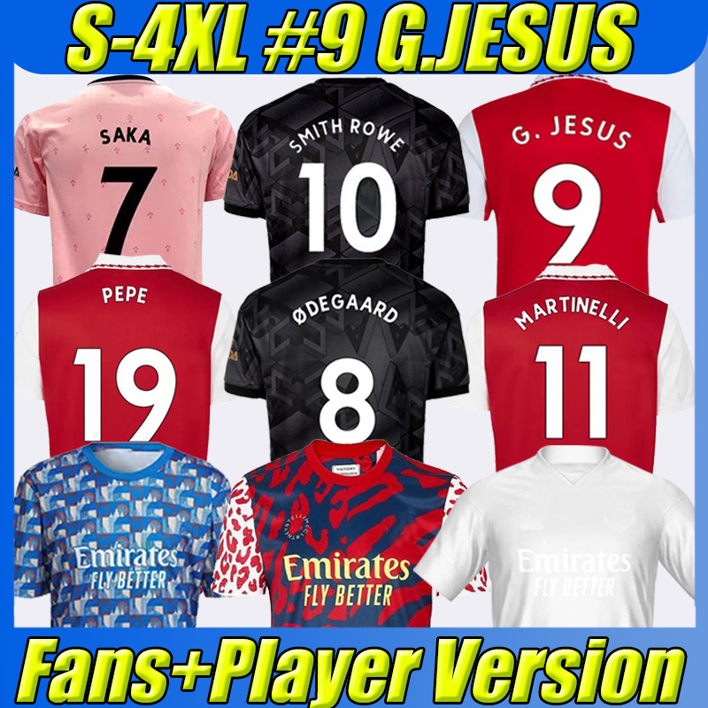 

4XL G.JESUS THOMAS PEPE SAKA TIERNEY SMITH ROWE soccer jerseys 22/23 TAVARES SAMBI ODEGAARD NKETIAH 2022 2023 football shirt Men Kids kit MARTINELLI Whiteout TOPS, Asenna 22-23 away