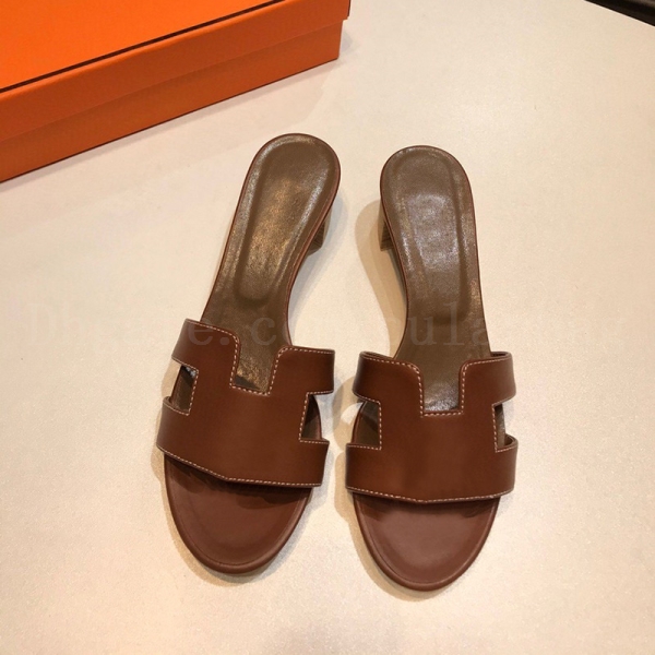

High heel Sandal Brand designers woman slipper summer fashion 5cm chunky heels sandals womens Casual Flip Flops slippers classic style shoes, Pic 26