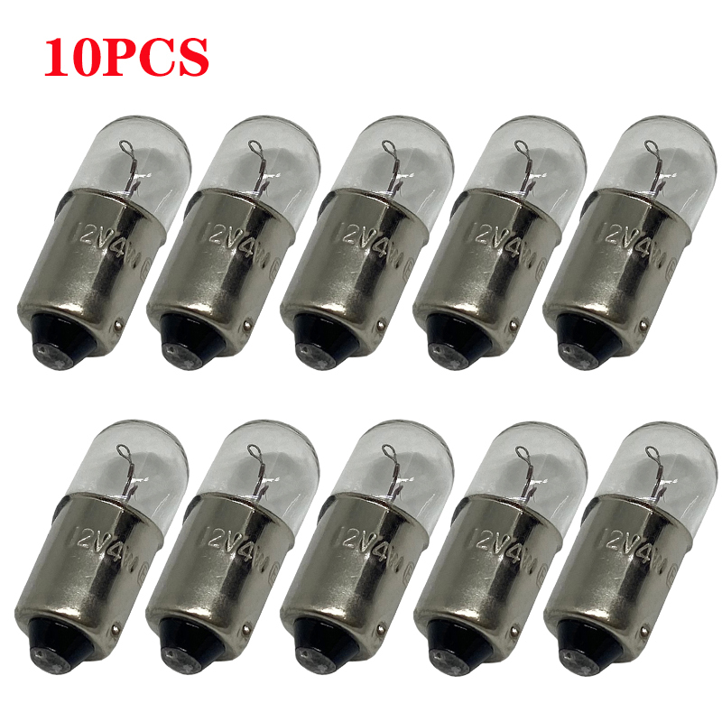 

New 10pcs T4W T8.5 Ba9s 12V 4W Original Turn Signal Parking Lights Clearance Lamps Reverse Bulbs Car Halogen Bulb