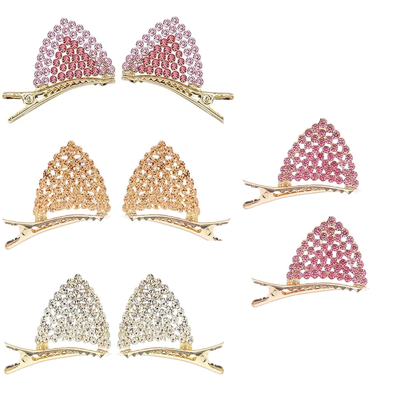 

Rhinestone Inlaid Hair Clips Cute Cat Ear Hairpins Glitter Sparkly Crocodile Barrette Delicate Side Clip Headwear for Women Girls Hair Accessories, Black cat ear hair clips