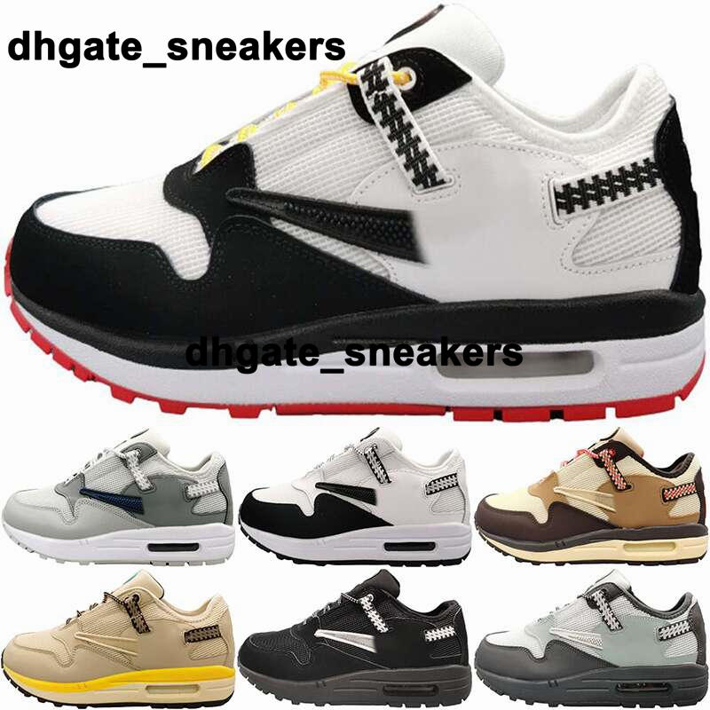 Chaussures Taille 12 hommes Travis Scotts Air Sneakers 1 Airmax décontracté1 87 Femmes Athletic Eurt 46 Runnings Us 12 Cactus Jack Chaussures Max