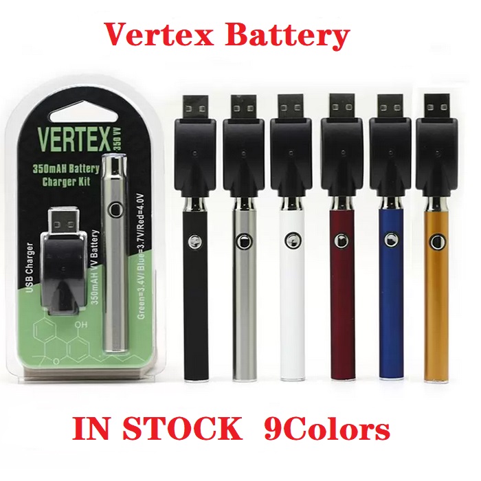 

Vertex LAW Co2 VV Preheat Battery Kits LO Oil Vaporizer 510 Vape Pen Preheating Batteries With USB Charger 350mah 9 Colors