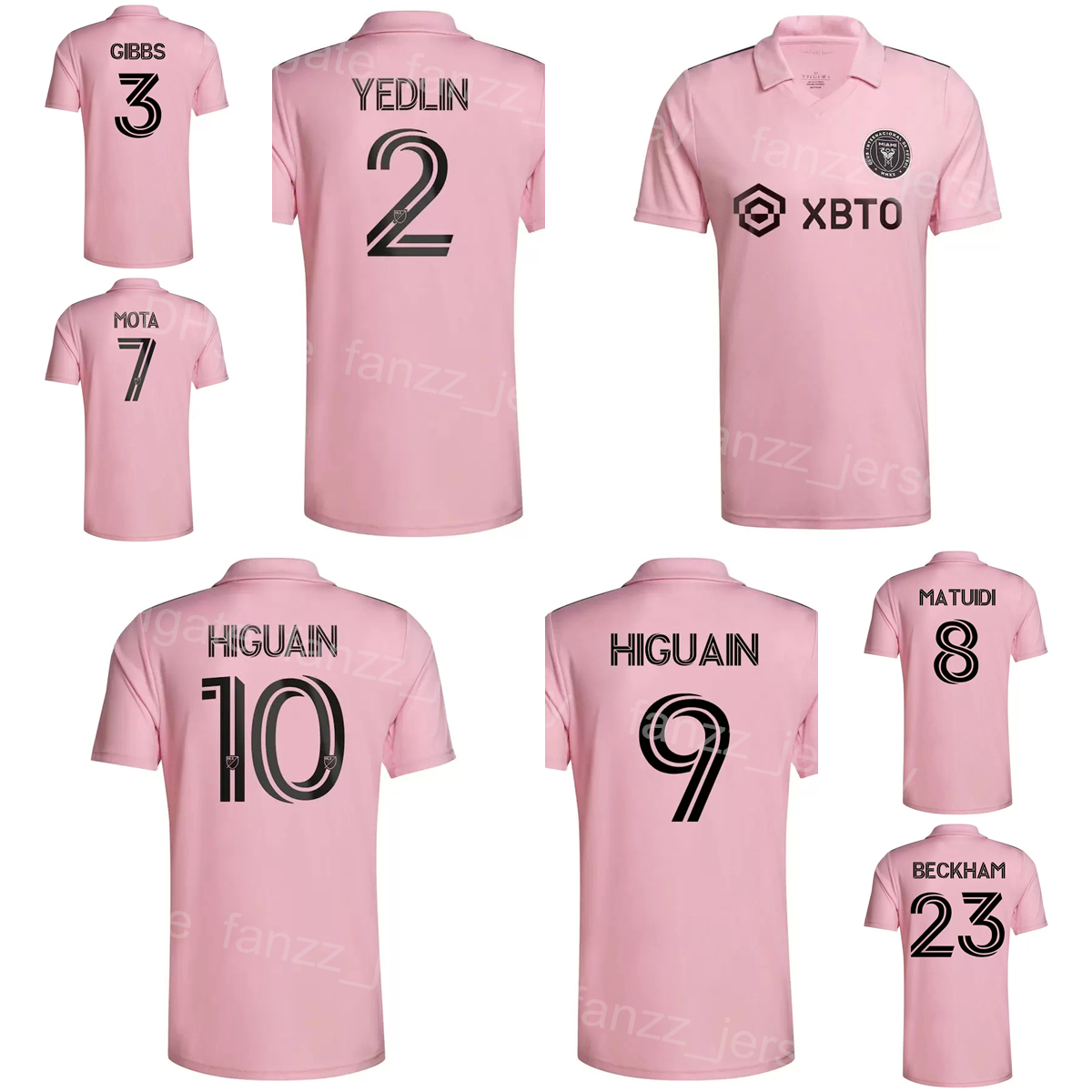 

22/23 MLS Soccer Inter Miami CF 10 Gonzalo Higuain Jerseys 2 DeAndre Yedlin 6 Mohammed Adams 11 Ariel Lassiter 9 Leonardo Campana 19 ROBINSON MCVEY Football Shirt Kits, Pink