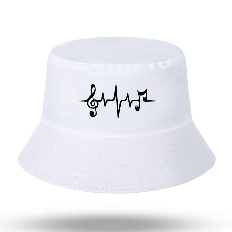 

Berets Music Pulse Heartbeat Notes Clef Frequency Sound Festival Men Women Bucket Hat Outdoor Beach Cap Fisherman Fishing CapBerets BeretsBe