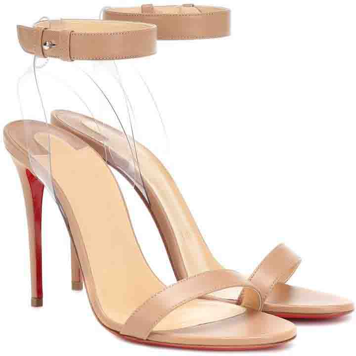 Design parfait Jonatina sandale semelle rouge talons hauts femme sandales dames pompes robe de soirée mariage EU35-43