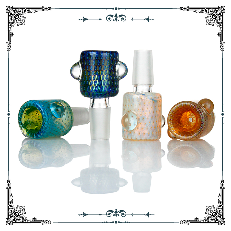 

Glass Bowls Colored Smoking Bong Hookahs Bowl Piece 14mm male joint wholesale cheap tobacco Shisha Dab Rigs