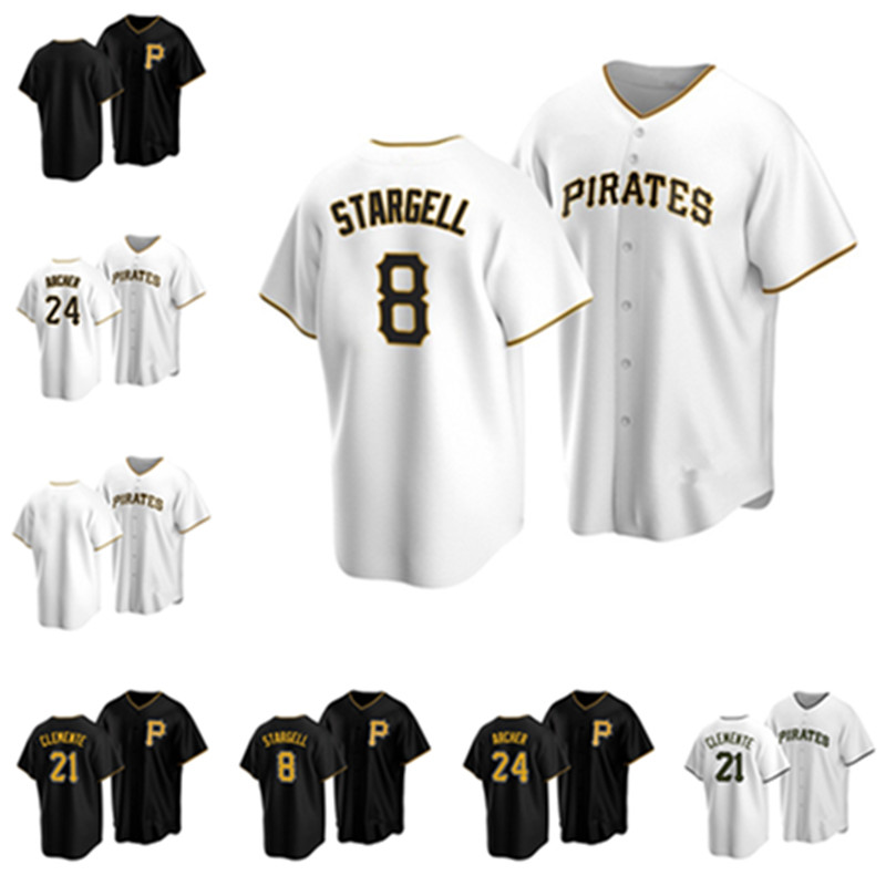Baseball fans PittsburghPirates Chris Archer 24 Roberto Clemente 21 Willie Stargell 8 Jersey