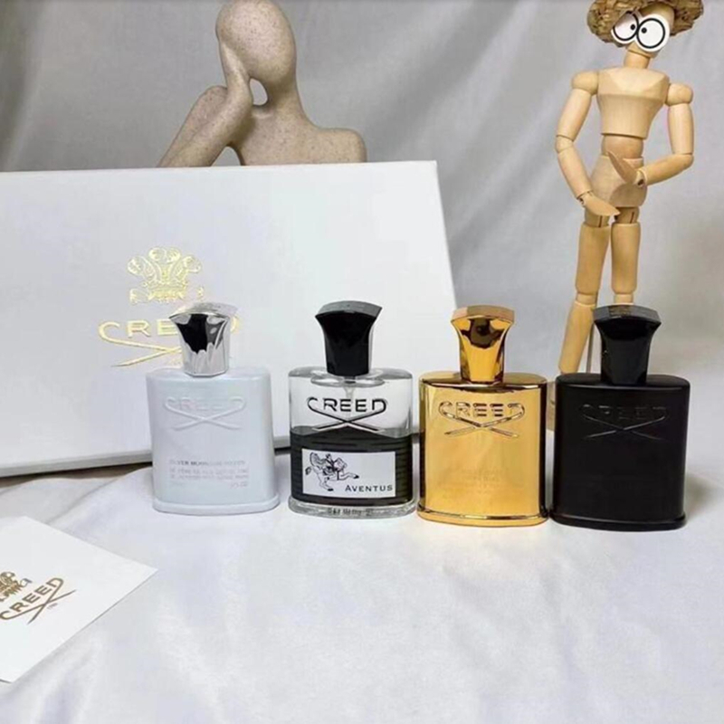 Promotion Perfumes Femme Man Creed Perfume Nouveau 4pcs Set Encens Scent Cologne Men Silver Mountain Water / Aventus / Green Irish Tweed / Milles