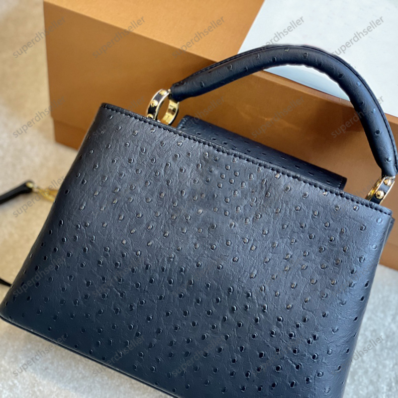 

Fashion Perforated Shoulder Bags Women Men Business Handbags High Quality Handbag PU Leather Totes Bag Tote Wallets Luxury Designer Purse, Black