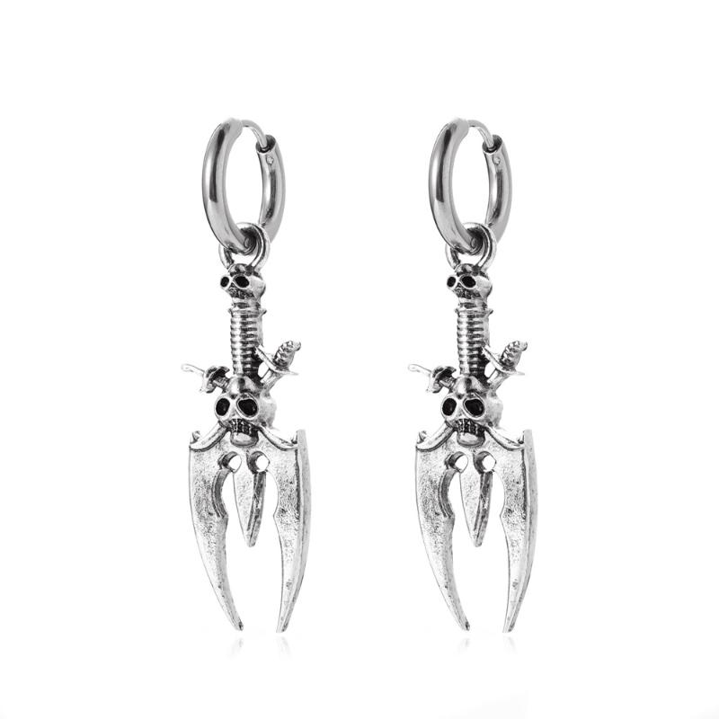 

Dangle & Chandelier European American Halloween Gift Couple Ghost Earrings Goth Punk Hip Hop Disco Eardrop Earbob