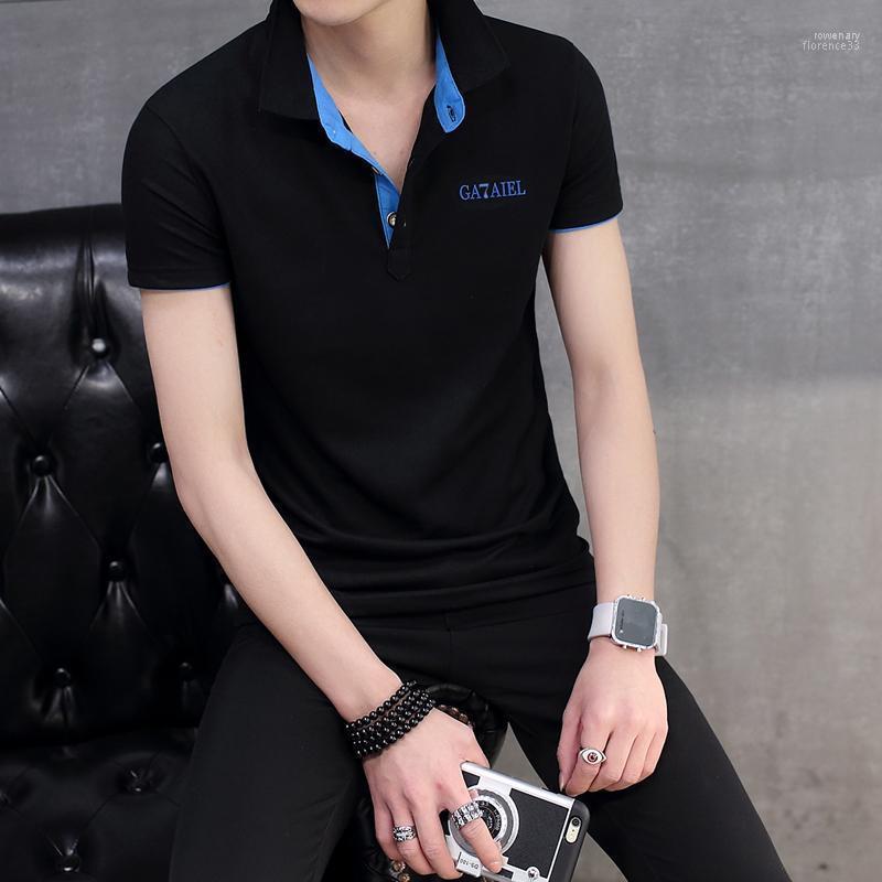 

Men's Polos Men Shirt Short Sleeve 2022 Summer Black Lapel Thin Casual Trend Letter Male Teenage Boy Tops Fashion P08bMen's Men'sMen's Rowe2, Blue