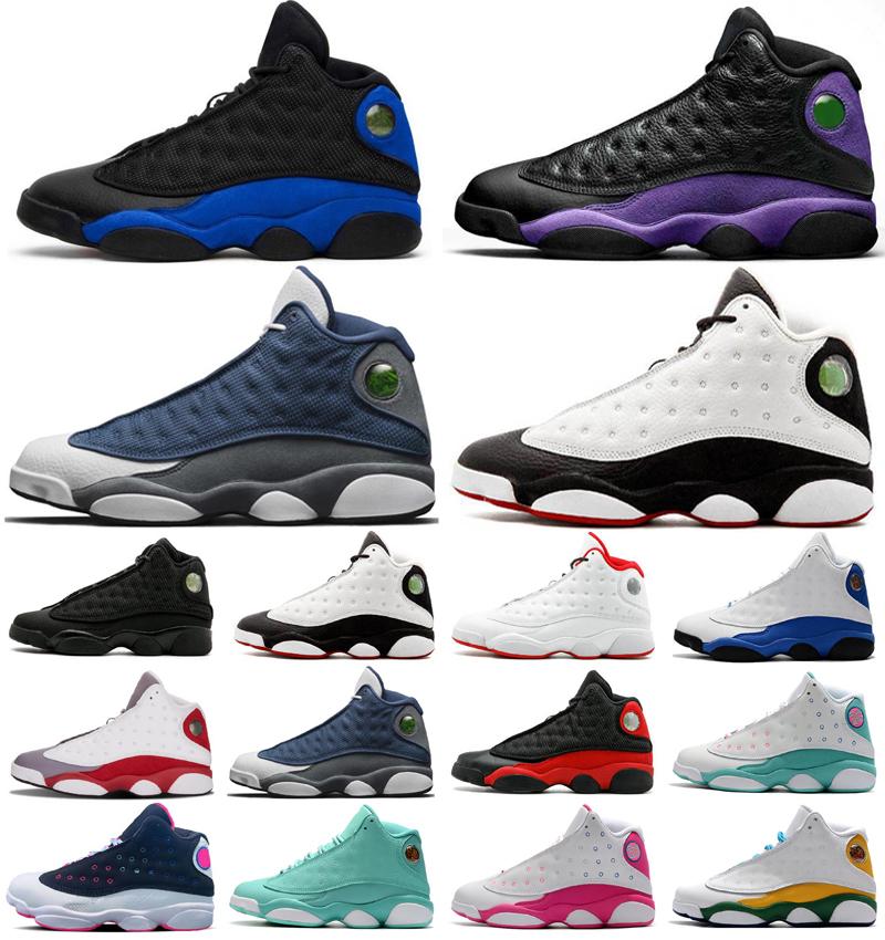 

NEW Gym Red Flint Grey 13s 13 basketball shoes obsidian powder Brave blue Court Purple Black Hyper Royal Starfish He Got Game lucky green Chicago men women sneakers, Bubble column