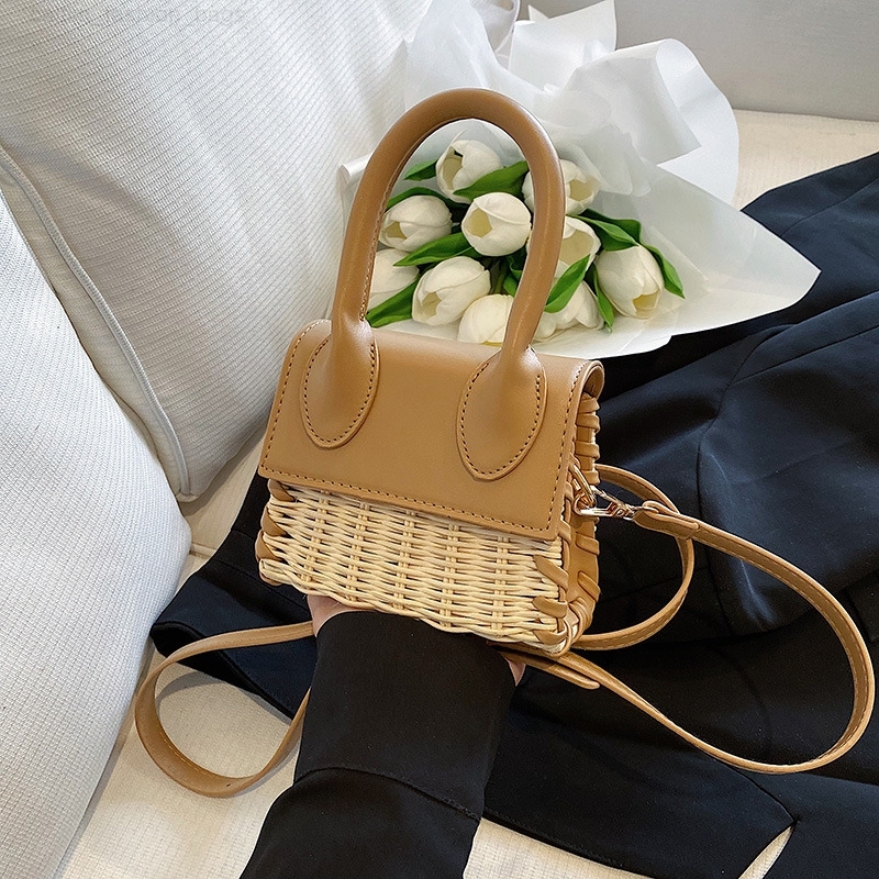 

Designer Women's Handbag Fashion Handbag 2022 New Portable Straw Woven Bag Summer Beach Luxury Bag G220718, Pink9