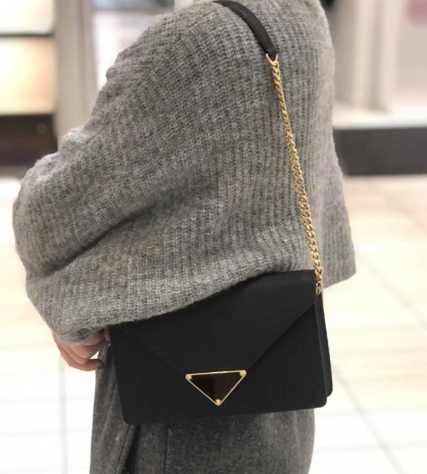 

New Triangle Mark Flip Envelope Package Chain Bag All-Matching, As pic