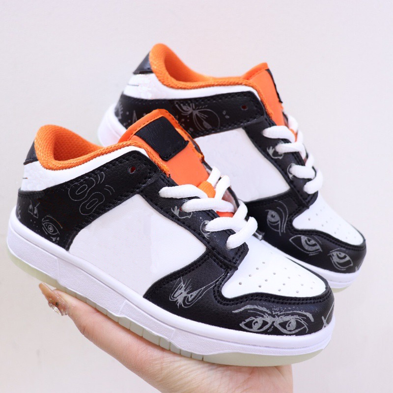 

2022 Kids Athletic Outdoor Skateboard Shoes Orange Dairy Cowlack White Brazil Coast Syracuse Boys girl Toddler Sports Trainer, 60