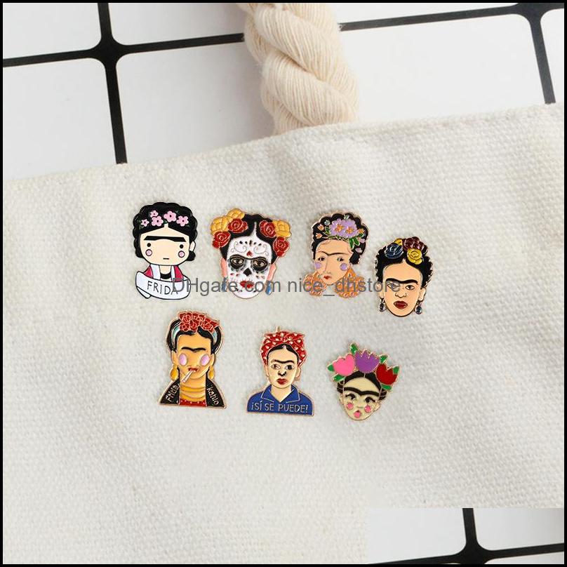 

Pins Brooches Jewelry Women With A Word Eyebrow Personality Creative Brooch Cartoon Special Tide New Lapels Denim Badge Pins Drop Delivery
