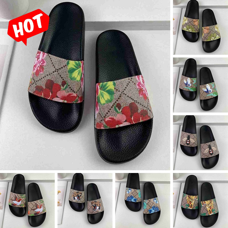 

Designer Man Woman Slipper sandales Grid slides classic Fashion platform tiger snake print Slide Summer Wide Flat mens womens sandale sandals sliders slider 35-48, Hello