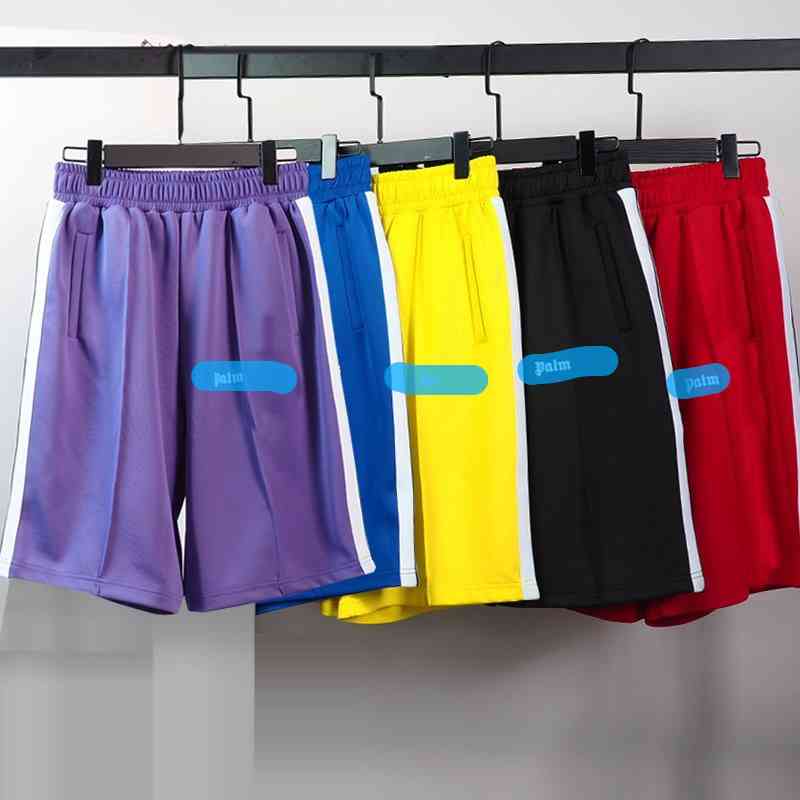 

Fashion Mens Designer Shorts rainbow ribbon stripe casual shorts lovers' same sports beach pants, Purple
