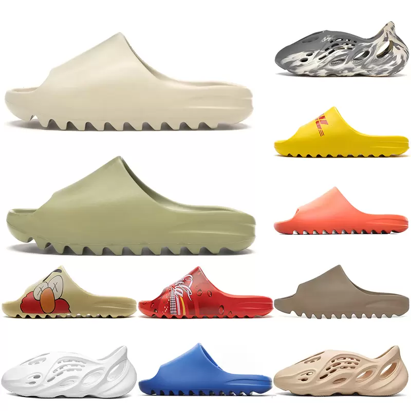 

2021 top popular slipper sandals slide shoes resin slider foam runner rubber pattern slippers m''Yeezies''Yezzies''350 35 V2 Boost Kany ZMR, Men us12.5(eur47 1/3)