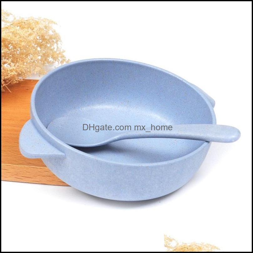 

Cups Dishes Utensils Baby Feeding Tableware Set Eco-Friendly Toddle Plate Dish Children Dinnerware Kids Anti- Mxhome Dh89C