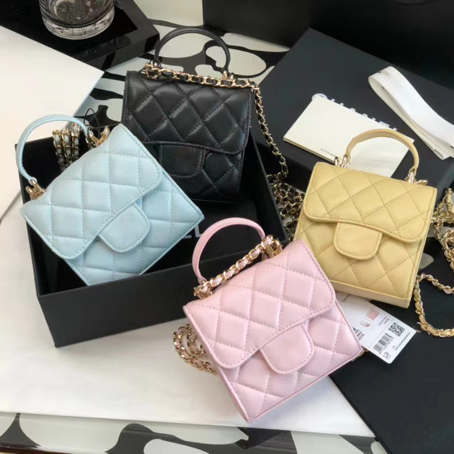 

10A Top quality MINI fashion crossbody bag 11cm woman shoulder handbag luxury designer bags leather cosmetic bagss lady chain bag purse box package With boxs C039