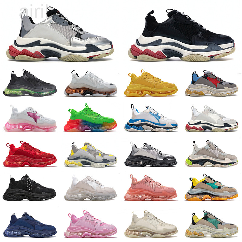 

Top Quality Mens Womens Triple S Casual Shoes Platform Designer Crystal Bottom Clear Sole 17FW Paris Luxurys Old Dad Grandpa Sneakers, A11 36-45.jpg