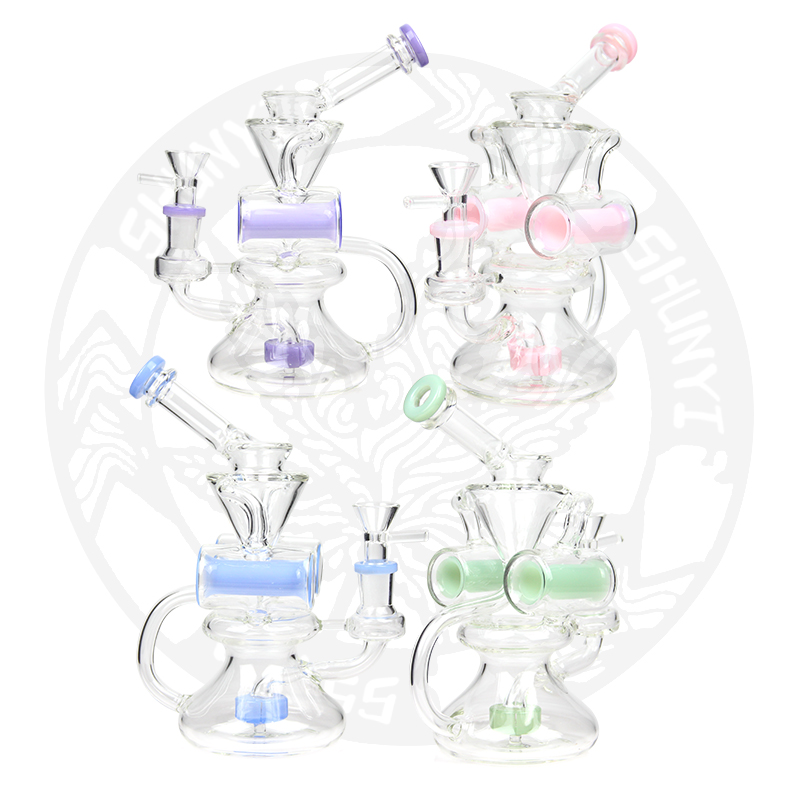 

8 inches glass bong hookah smoking water pipe with matrix perc shisha dab rig 14.4 mm joint size