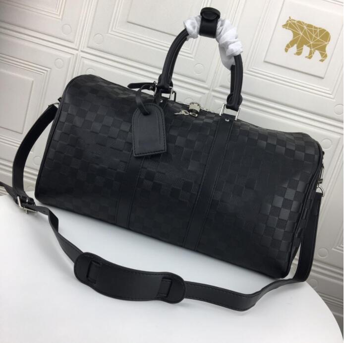 HBP Top Luxurys Designer Duffel Bags Keepall 55CM Women Travel Bag Fashion Men Classic Genuine Leather Sport Outdoor Packs Soft Sided Suitcase Lu-image-762542293